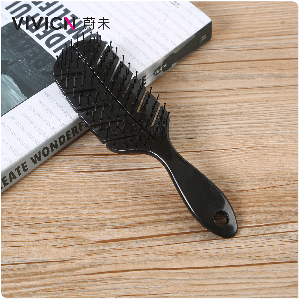 【 Weiwei 】 Pork rib comb, plastic comb, long hair and curly hair, home pork rib comb, blow-shaped large backhead comb Specification image