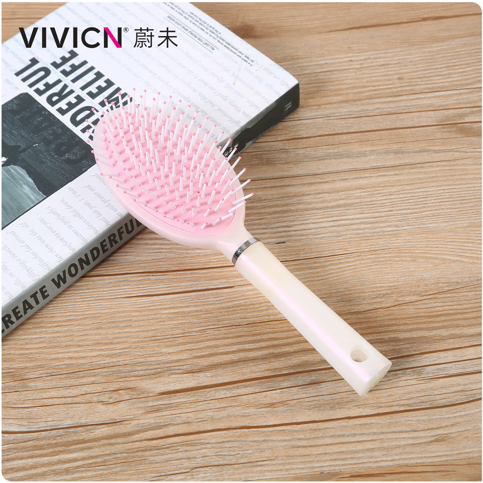 【 Weiwei 】 Semi-transparent comb for women, anti-static massage airbag comb, air cushion comb, leather roll comb, fashionable comb details Picture