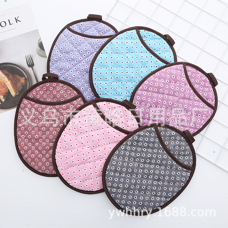 Heat proof glove Heat proof gloves Microwave oven gloves Oval and thickened heat proof pad coasters pot pad high temperature heat proof heat proof microwave oven pad