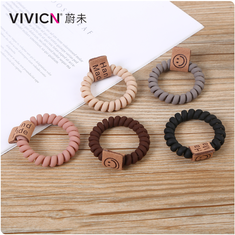 【 Wei Wei 】 Telephone line hair tie, Korean Instagram influencer's seamless hair band, hair tie, small rubber band, women's hair tie accessory details Picture