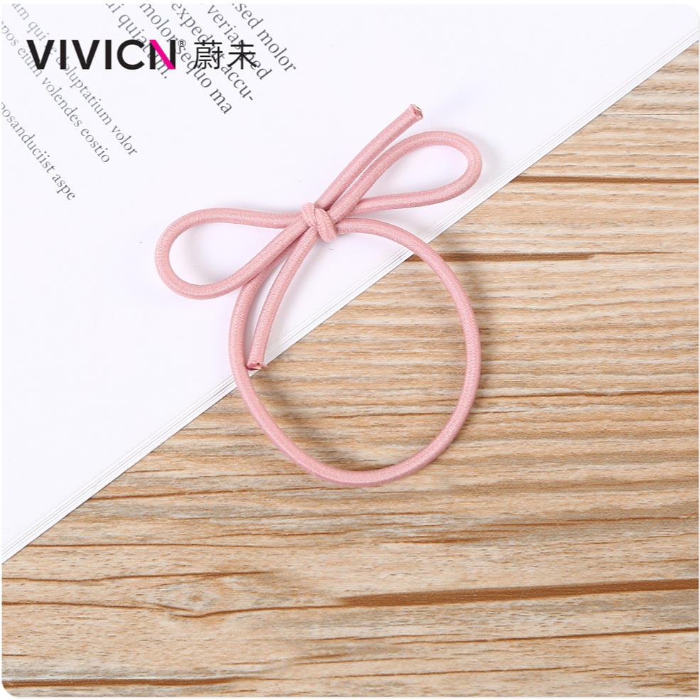 【 Weiwei 】 Two hair ties with double bows and rubber bands for women, high-elasticity and durable hair accessories, headwear and hair bands Specification image