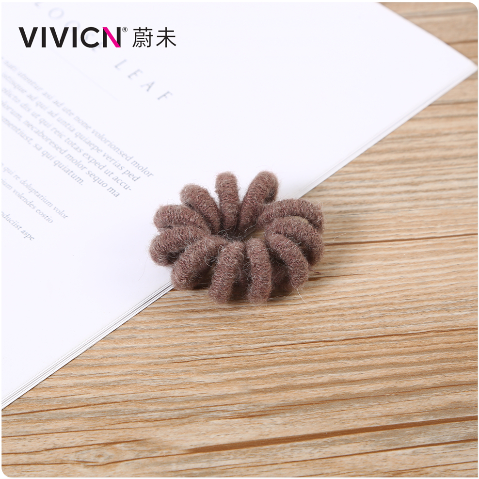 【 Wei Wei 】 Korean-style hair tie, telephone line hair band, simple and versatile, high-elasticity ponytail hair accessory, forest girl style Specification image