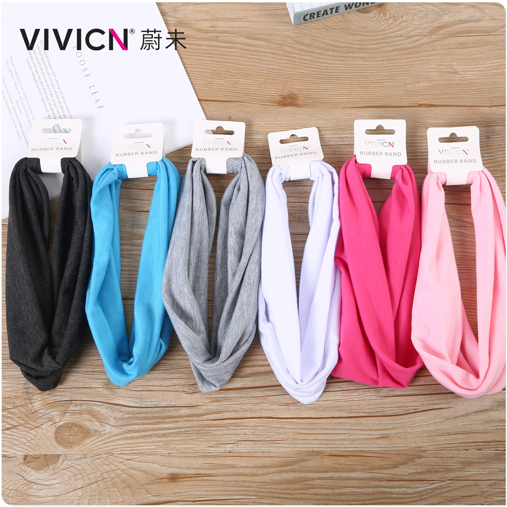 [Wei Wei] Headband Face Wash Headband Cotton Wide Edge Head Band Sports Yoga Headband Elastic Headband