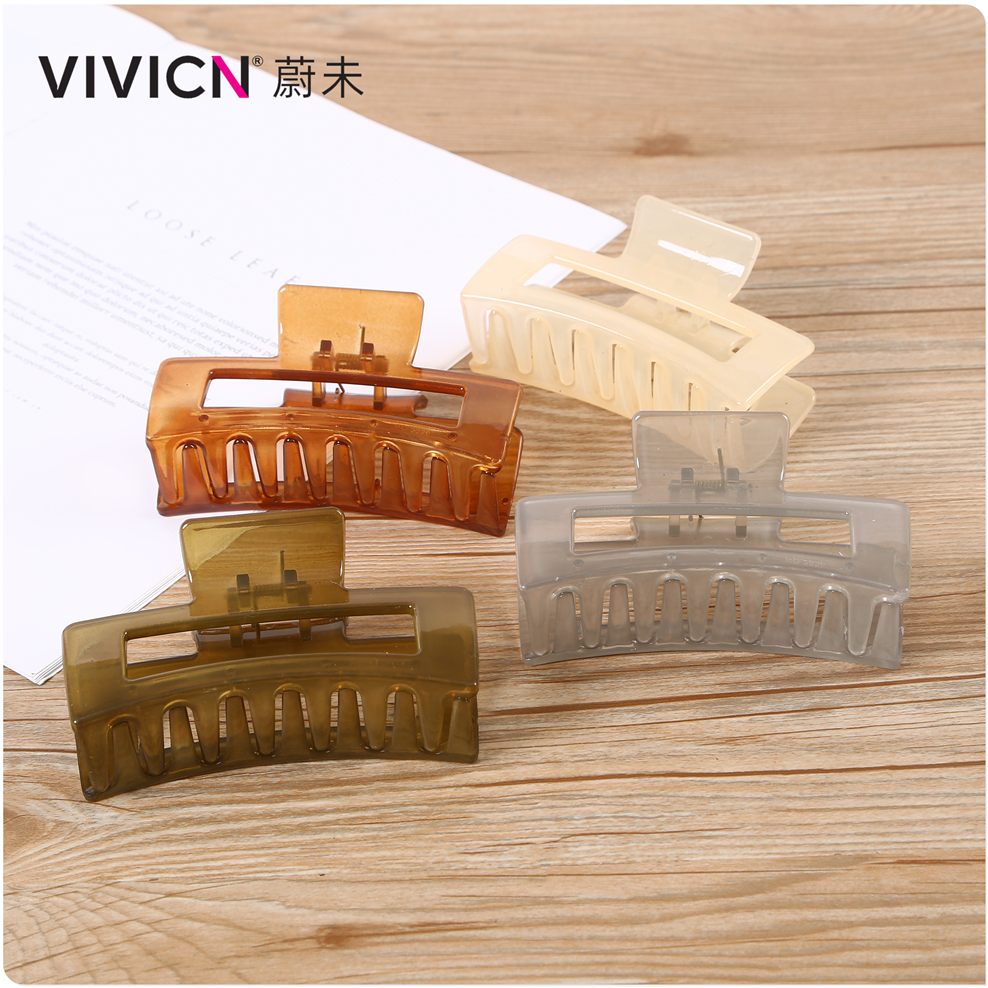 【 Wei Wei 】ins French retro back head bun hair clip, elegant and versatile shark clip Specification image