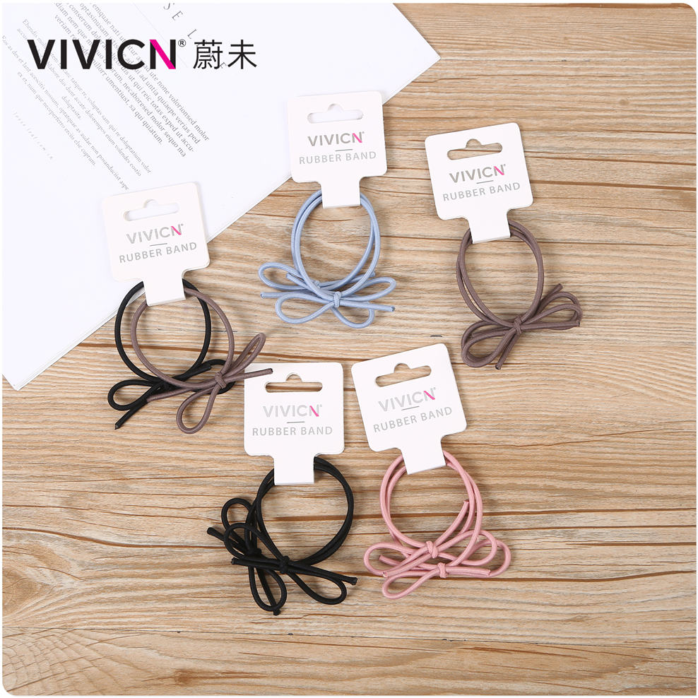 【 Weiwei 】 Two hair ties with double bows and rubber bands for women, high-elasticity and durable hair accessories, headwear and hair bands