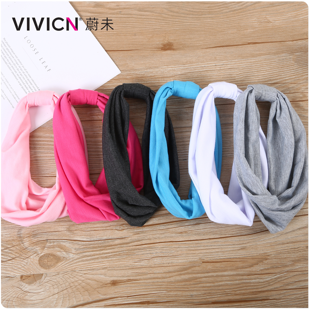 [Wei Wei] Headband Face Wash Headband Cotton Wide Edge Head Band Sports Yoga Headband Elastic Headband details Picture