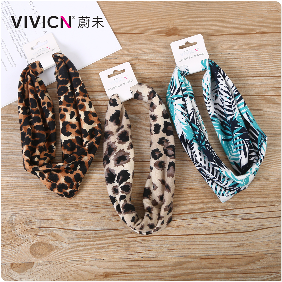 [Wei Wei] Hair With Female Face Wash Movement Month Pure Cotton Elastic Headband Hair Bandwidth Border Wind Cover White Hair