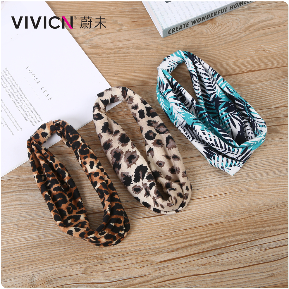 [Wei Wei] Hair With Female Face Wash Movement Month Pure Cotton Elastic Headband Hair Bandwidth Border Wind Cover White Hair details Picture