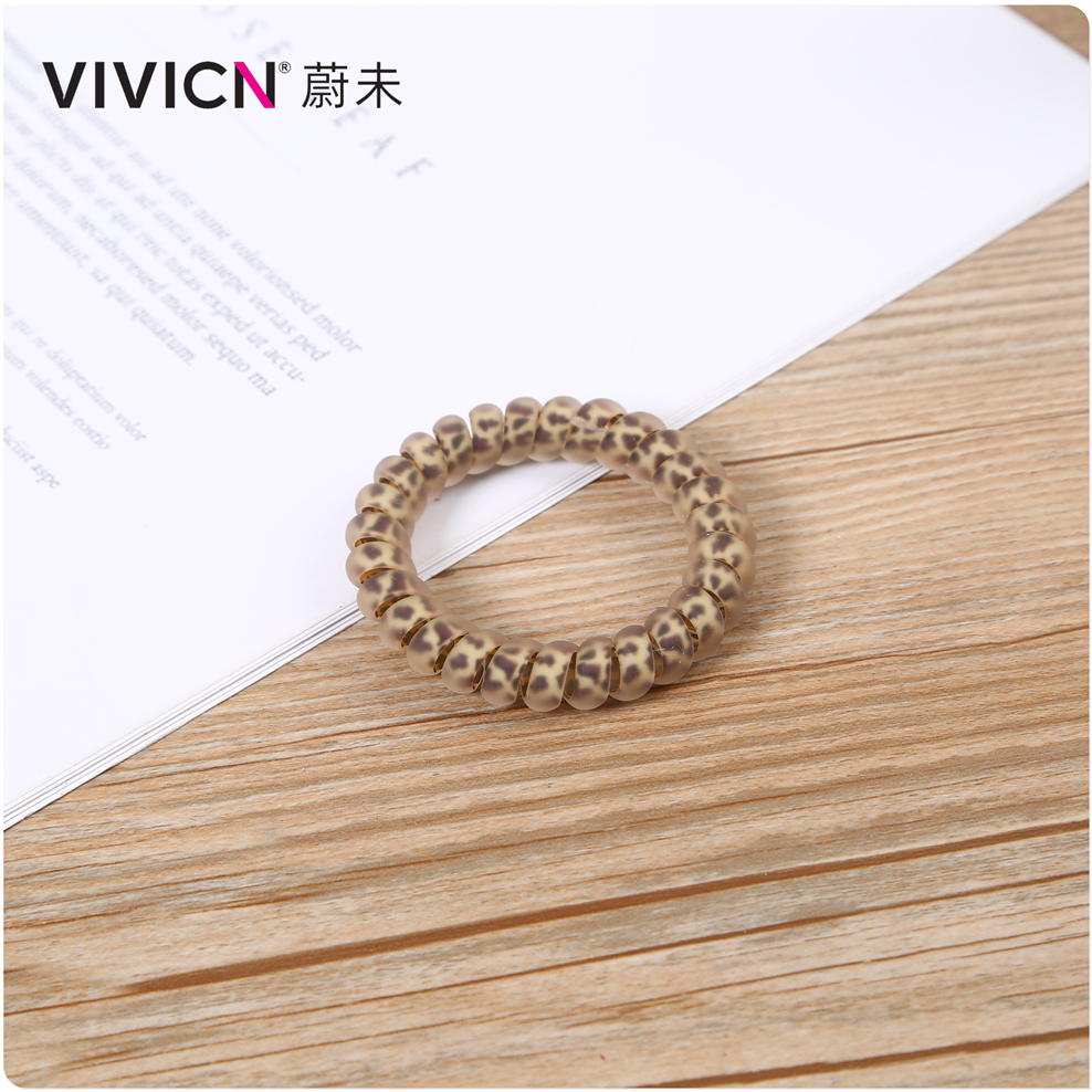 [Wei Wei] Phone Ring Thick Leopard Print Hair Band Rubber Band Simple Ins Tie Hair Korean String Female Item Picture