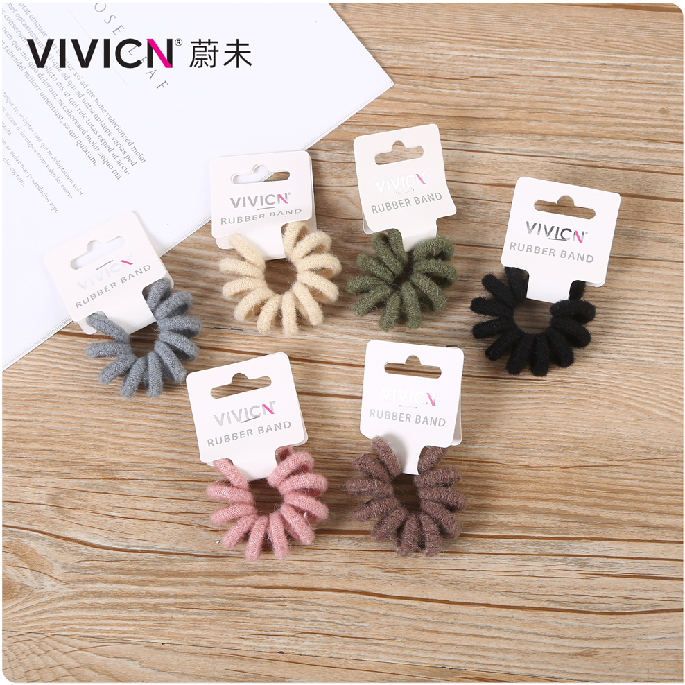 【 Wei Wei 】 Korean-style hair tie, telephone line hair band, simple and versatile, high-elasticity ponytail hair accessory, forest girl style