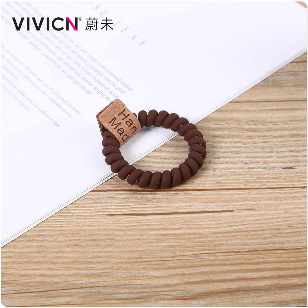 【 Wei Wei 】 Telephone line hair tie, Korean Instagram influencer's seamless hair band, hair tie, small rubber band, women's hair tie accessory Application Scenario