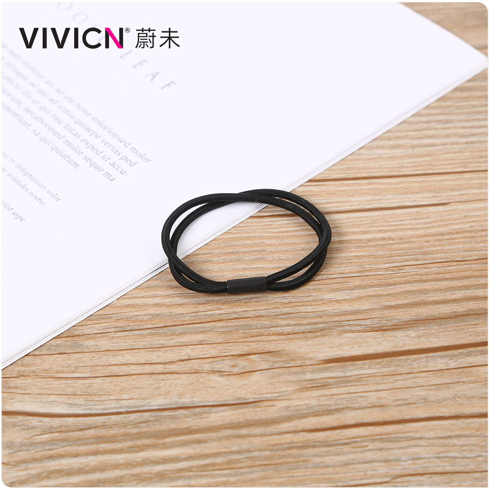 【 Weiwei 】 Four-piece durable, high-elasticity hair tie, leather band, hair band, popular and simple hair tie and headwear for women Item Picture