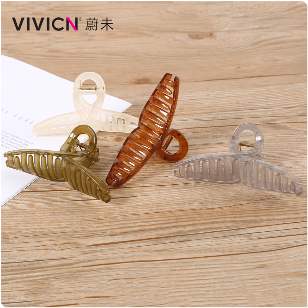 【 Weiwei 】 Acrylic hairpin for women, back of the head, curly hair clip, large and elegant shark clip headwear, simple hairpin details Picture