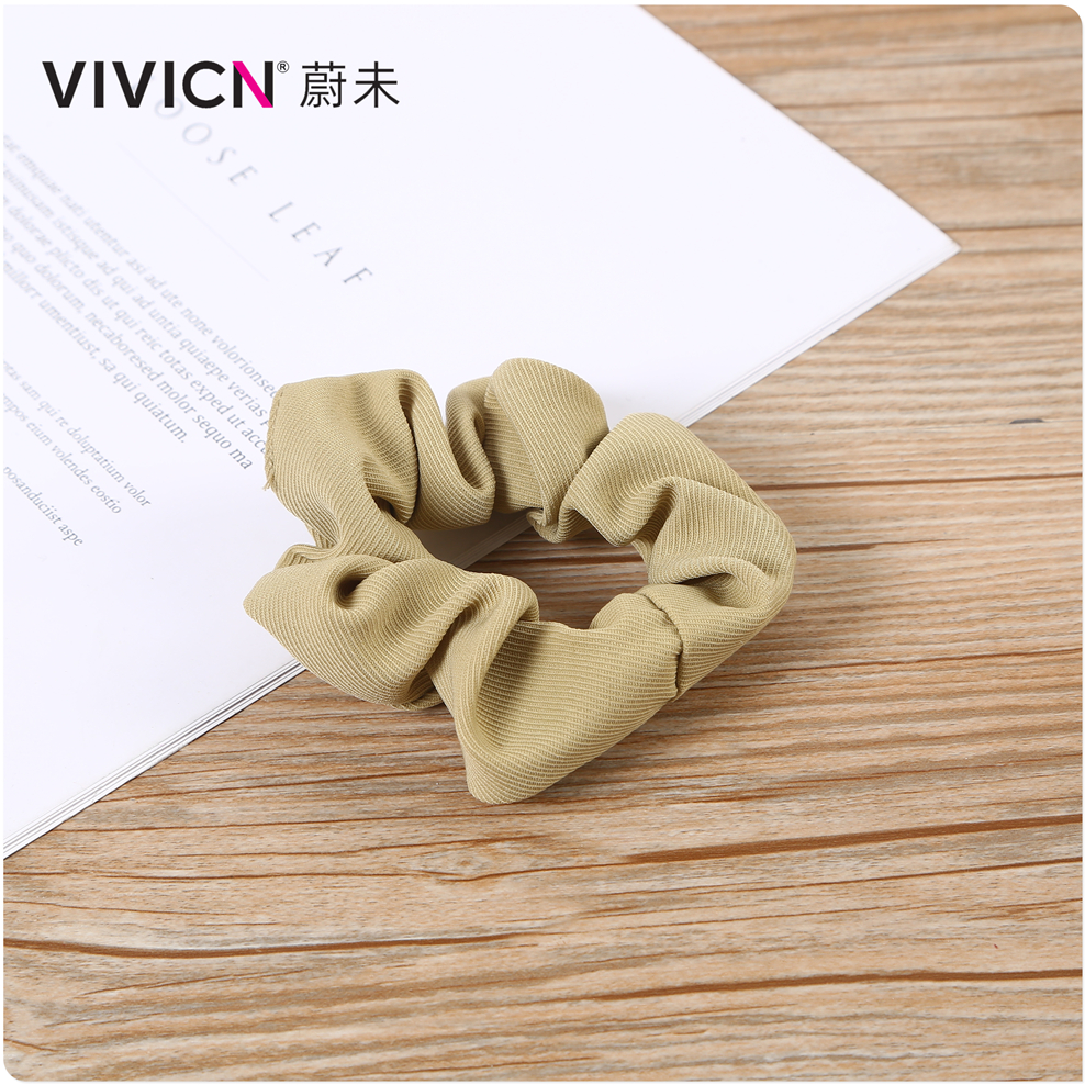 【 Wei Wei 】 Solid-color pig intestine hair band for women, simple and retro, trendy and cute hair accessory for young girls Item Picture