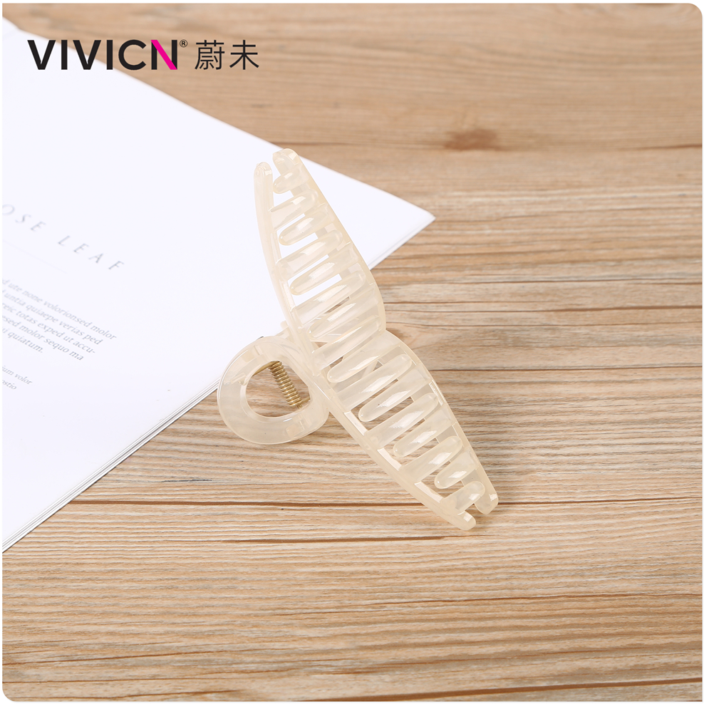【 Weiwei 】 Acrylic hairpin for women, back of the head, curly hair clip, large and elegant shark clip headwear, simple hairpin Item Picture