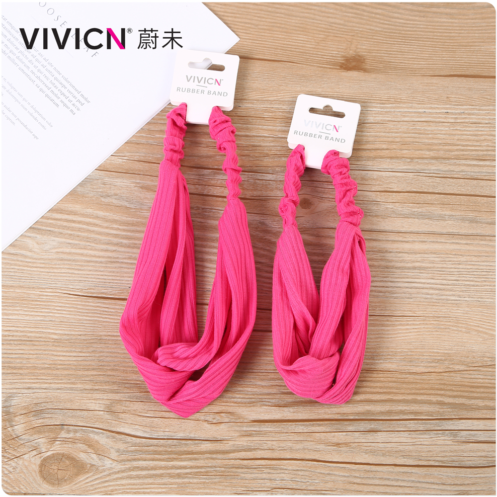 【 Weiwei 】 Korean cross-elastic hair band, knitted hair band, suede headband, women's hair accessory, Korean version headwear details Picture