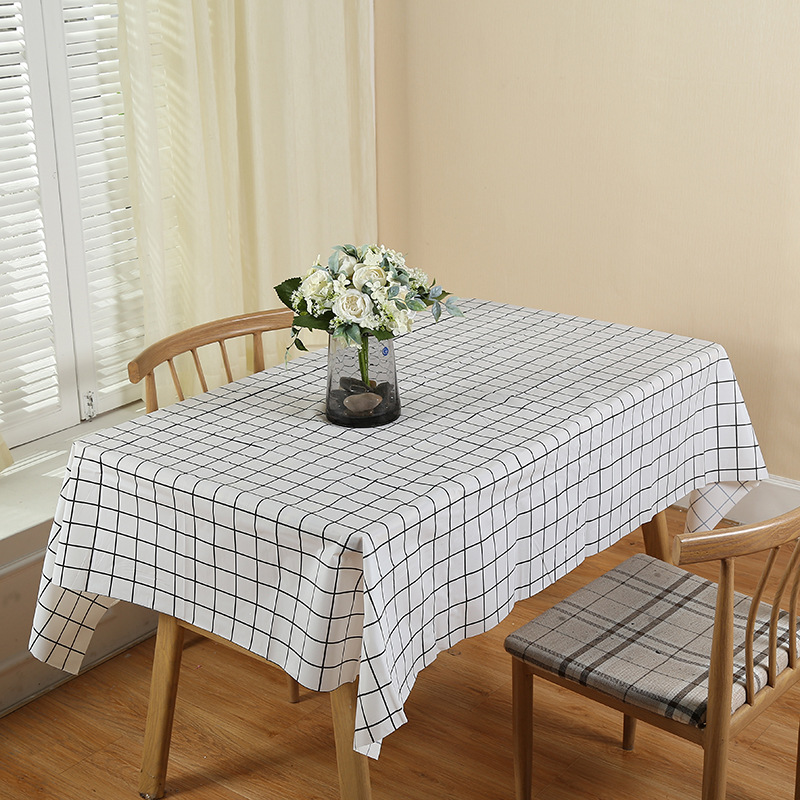 Net red waterproof grid stall disposable tablecloth peva washable waterproof oil proof ironing tablecloth multi-size kitchen tablecloth oil proof waterproof tablecloth thickened tea table cloth