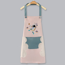 New Astronaut neck apron Household waterproof and oil-proof apron Printed apron Kitchen apron Cleaning apron Printed apron with wipes apron Absorbent wipes apron