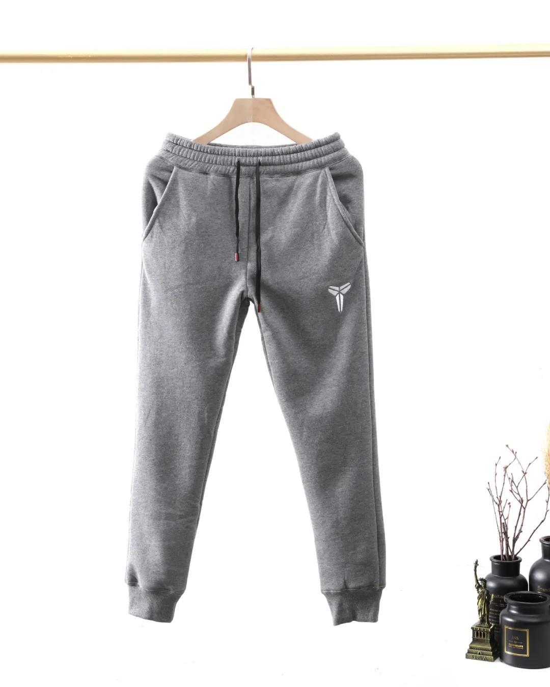 Men's knitted fleece thickened lamb fleece warm couple knitted pants, elastic waist casual drawstring sweatpants, casual pants Item Picture