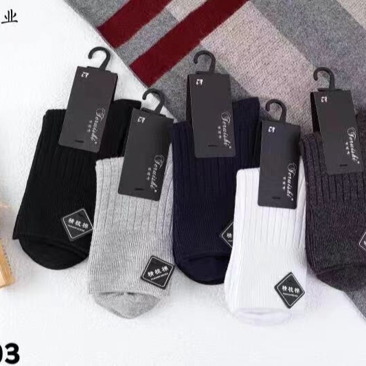2022 Winter collection of Ruiyuan long-staple cotton boneless sewn flat loose-fitting men's socks Specification image