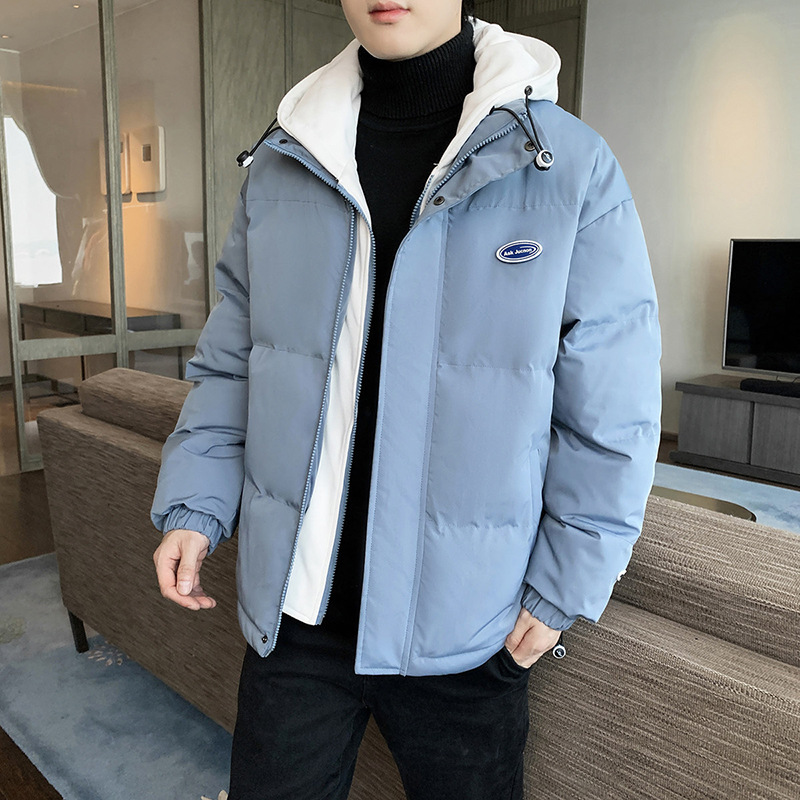 A two-piece hooded cotton-padded jacket for men's winter fashion, an ins casual and versatile loose, large-sized, cold-proof cotton garment Specification image
