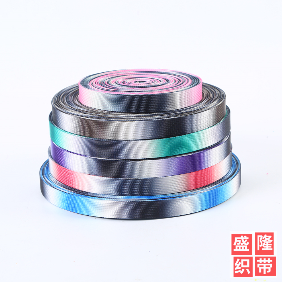 Gradient Design 2 Cm Wide Intercolor Plain Elastic Ribbon Garment Textile Accessories Bag Sideband Wholesale Manufacturers