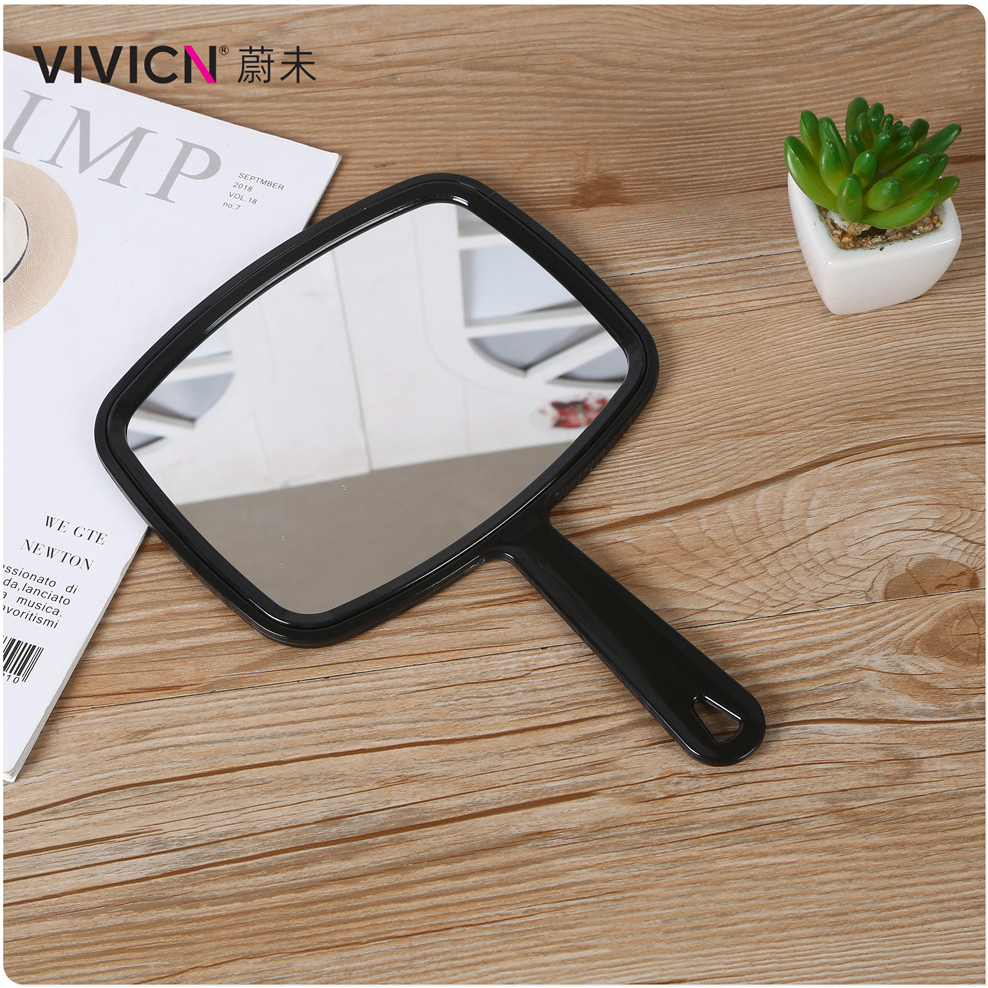 [Wei Wei] Hd Handle Makeup Mirror Barber Hand Mirror Large Beauty Salon Makeup Mirror High-Grade Portable Mirror Application Scenario