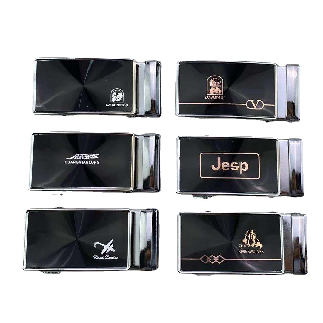 New 4.0 automatic buckle, thickened iron sheet, multi-layer electroplating, gold and silver colors, diverse patterns, large quantity discounts details Picture