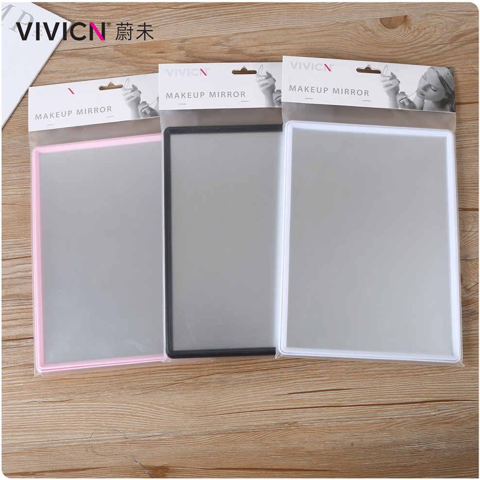 【 Weiwei 】 Portable makeup mirror, simple dormitory mirror, folding mirror, travel fill light, portable desktop mirror, simple mirror details Picture