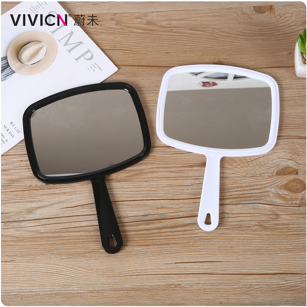 [Wei Wei] Hd Handle Makeup Mirror Barber Hand Mirror Large Beauty Salon Makeup Mirror High-Grade Portable Mirror