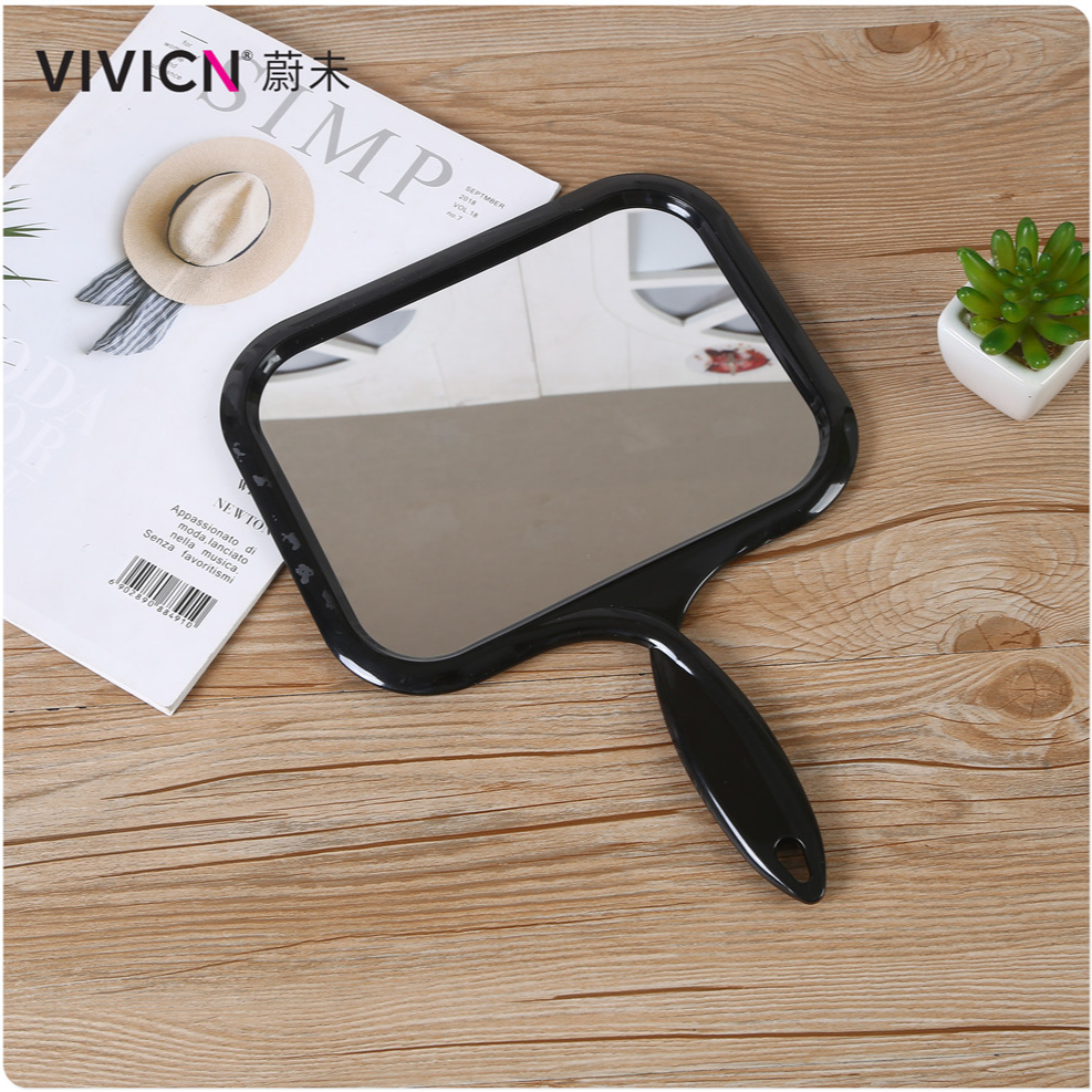 【 Weiwei 】 Hand-held mirror, portable makeup mirror, hand-held beauty salon mirror, dormitory dressing mirror for girls Specification image