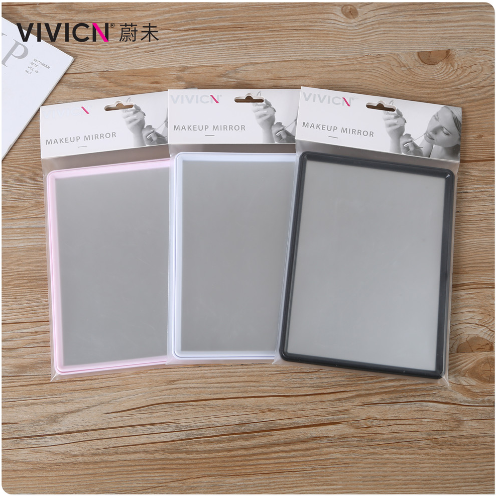 【 Weiwei 】 Portable makeup mirror, simple dormitory mirror, folding mirror, travel fill light, portable desktop mirror, simple mirror Specification image