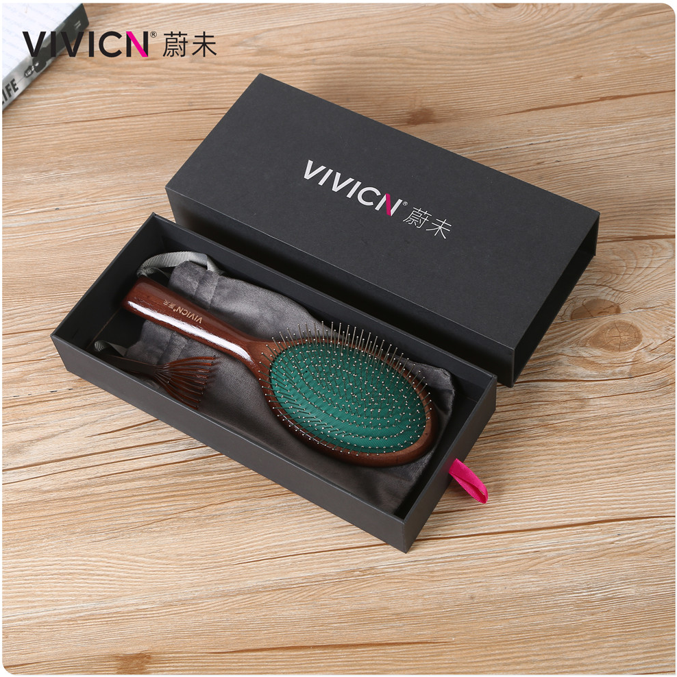 【 Weiwei 】 High-end gift box bread comb, airbag comb, women's special long hair curling head massage comb Item Picture