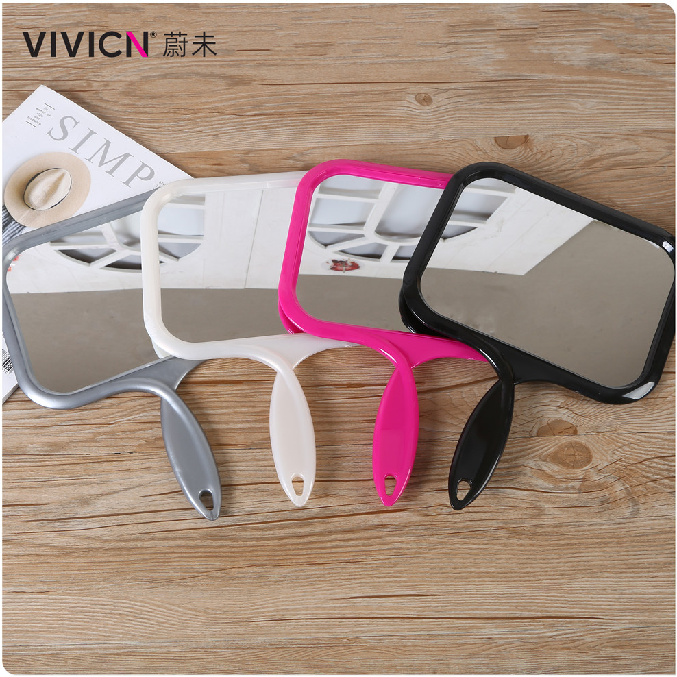 【 Weiwei 】 Hand-held mirror, portable makeup mirror, hand-held beauty salon mirror, dormitory dressing mirror for girls