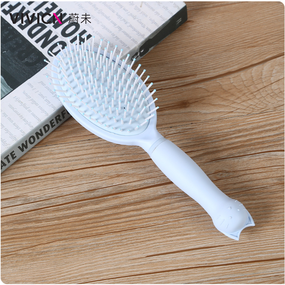 [Wei Wei] Cat Handle Comb Air Bag Comb Plastic Comb Massage Air Cushion Comb Long Hair Home Rib Comb Roll Comb Specification drawing