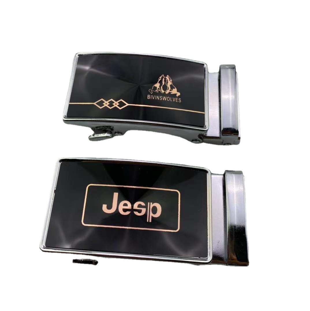 New 4.0 automatic buckle, thickened iron sheet, multi-layer electroplating, gold and silver colors, diverse patterns, large quantity discounts Specification image