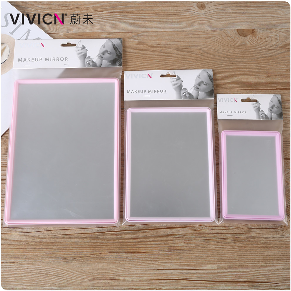 【 Weiwei 】 Portable makeup mirror, simple dormitory mirror, folding mirror, travel fill light, portable desktop mirror, simple mirror Item Picture