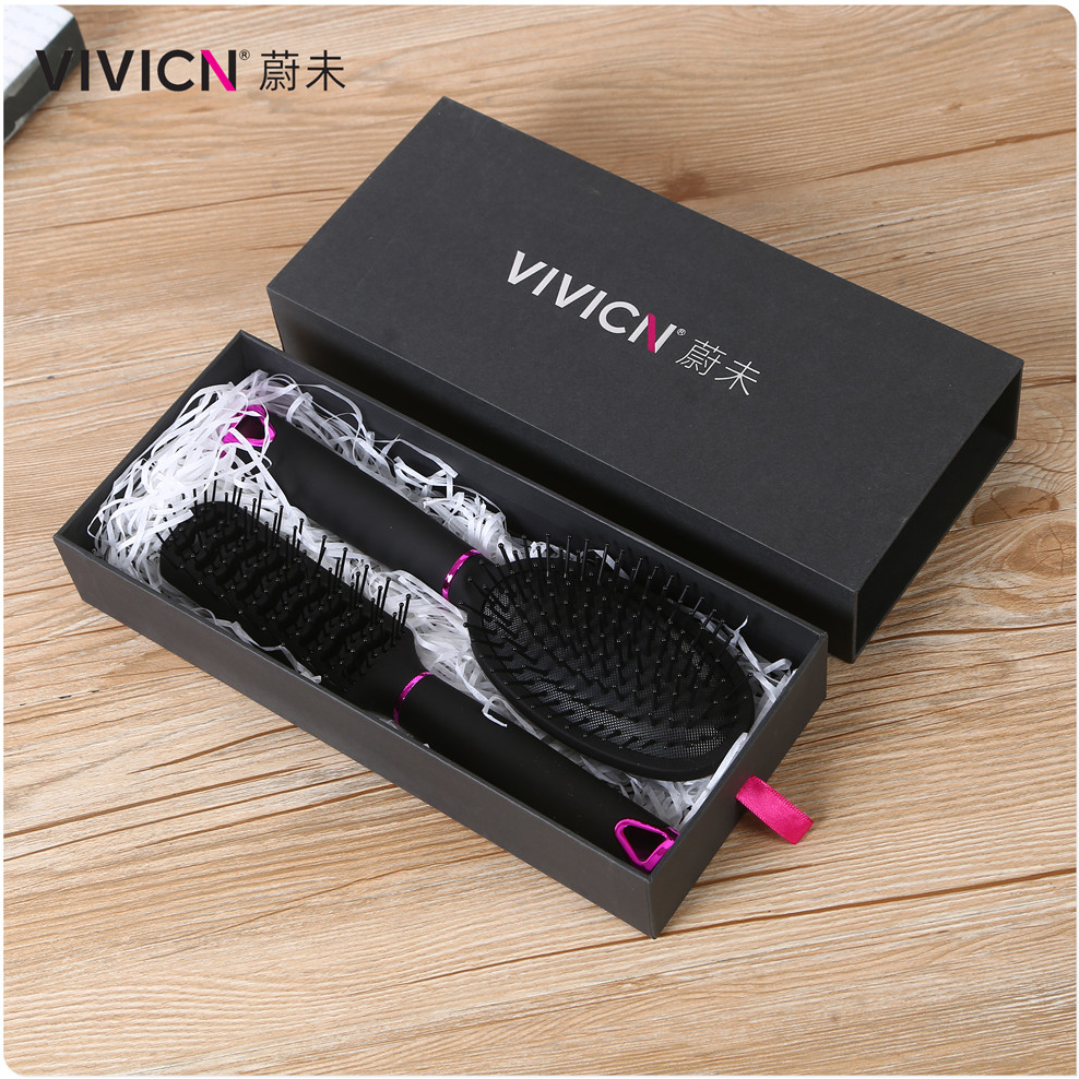 【 Weiwei 】 High-end gift box bread comb, airbag comb, women's special long hair curling head massage comb Specification image