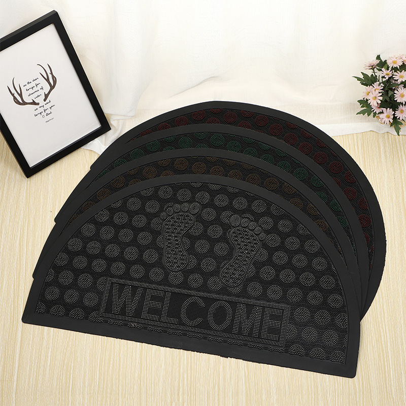 New door foot MATS, outdoor dust-removing carpets, rubber semi-circular MATS for company entrances, door-to-door rubbing MATS, and household entrance floor MATS details Picture
