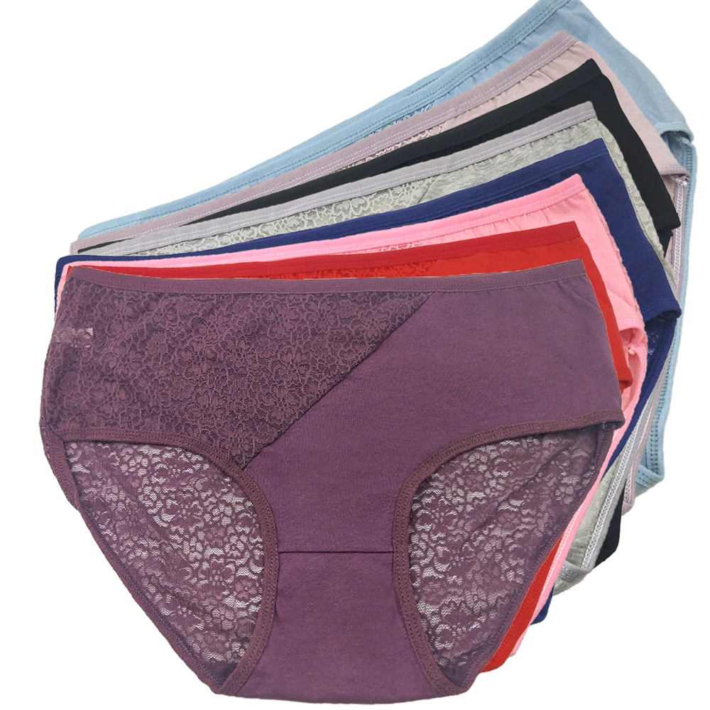 Fat plus 4xl foreign trade mixed color big board ladies high waist lace underwear sales