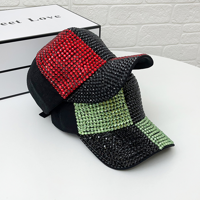 Hat woman hand-made summer duck tongue fashion universal fashion artificial diamond face small sunshade baseball cap thumbnail