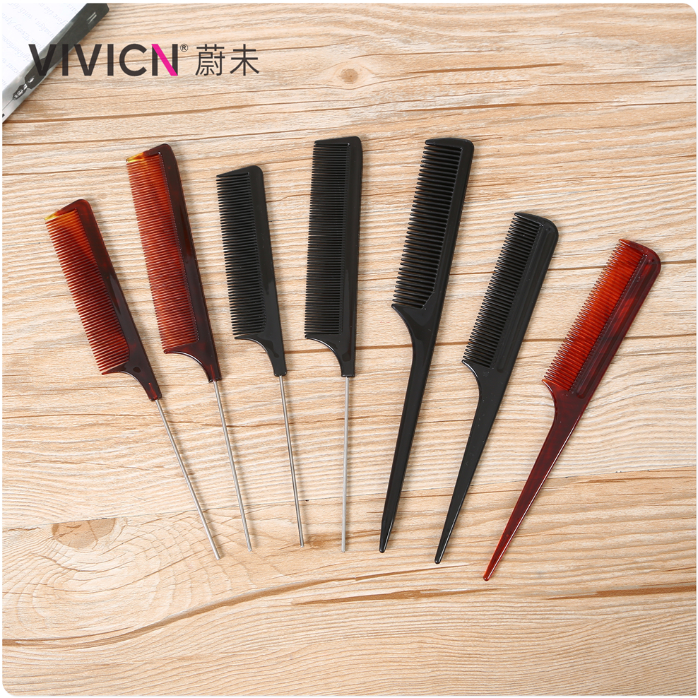 【 Weiwei 】 Hair salon hairdressing pointed-tail comb, picking comb, updo comb, hair-trimming comb, anti-static men's hair-cutting comb
