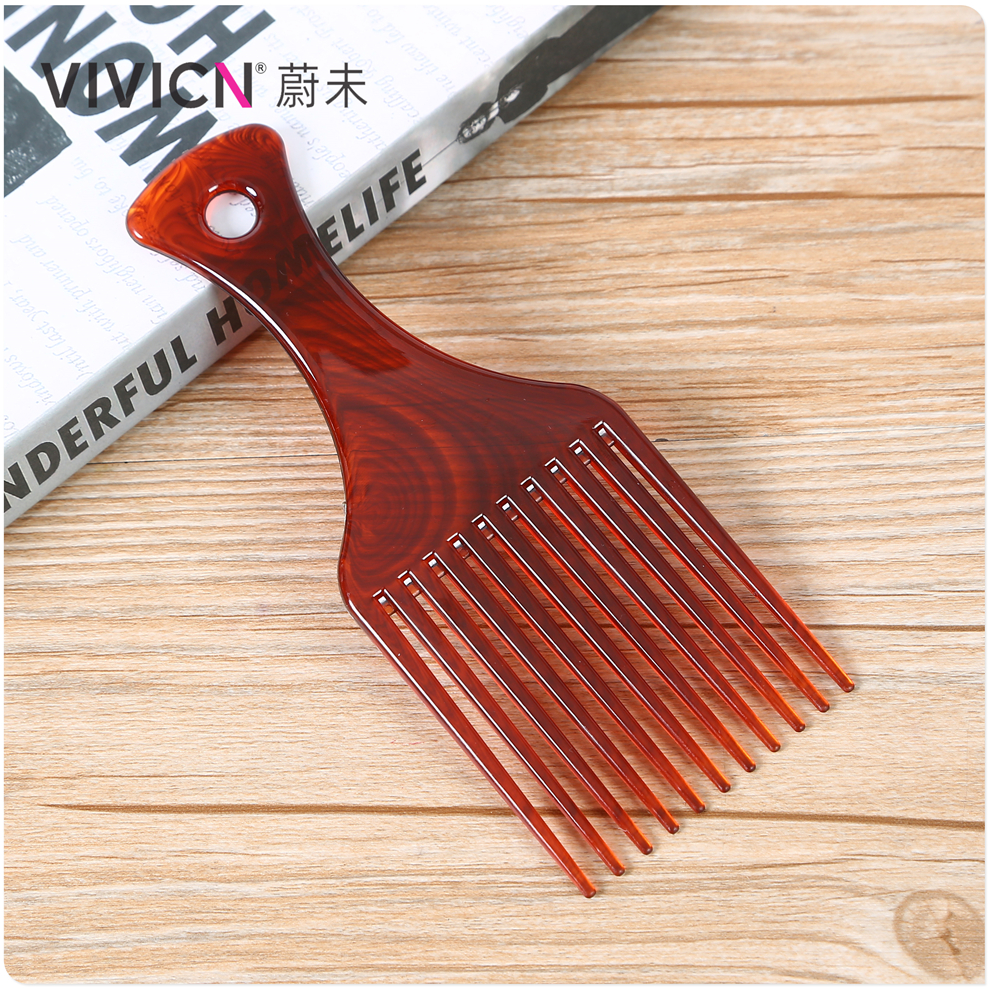 [Wei Wei] Insert Comb Black Iron Texture Comb Steel Needle Wide Teeth Insert Hair Curling Brush Hair Fork Pick Comb Take Care Of Styling Comb Specification drawing
