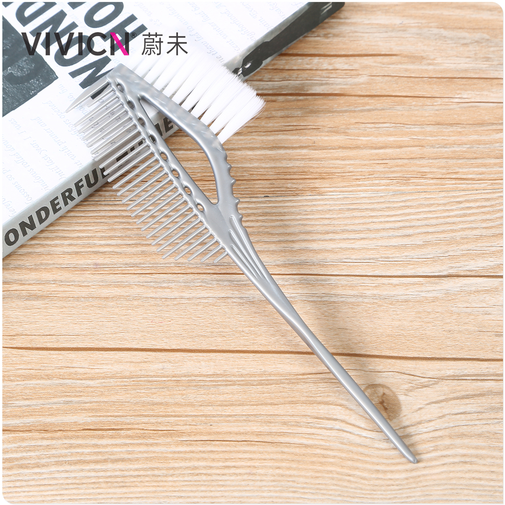 【 Weiwei 】 Hair dyeing brush, soft bristle comb, professional oiled comb, double-sided highlight dyeing comb, hair dyeing salon Item Picture