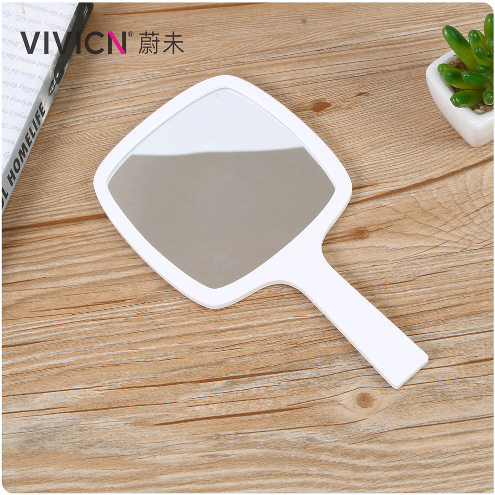 【 Weiwei 】 Customized logo fashion makeup mirror, beauty mirror, portable handle mirror, tattoo, simple and exquisite small mirror details Picture