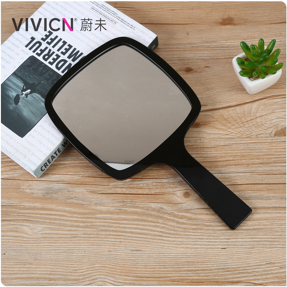【 Weiwei 】 Customized logo fashion makeup mirror, beauty mirror, portable handle mirror, tattoo, simple and exquisite small mirror Item Picture