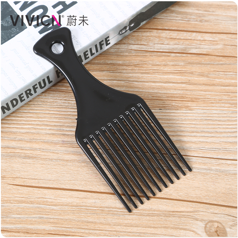 [Wei Wei] Insert Comb Black Iron Texture Comb Steel Needle Wide Teeth Insert Hair Curling Brush Hair Fork Pick Comb Take Care Of Styling Comb Application Scenario