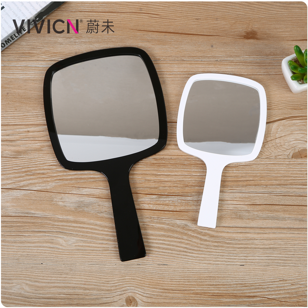【 Weiwei 】 Customized logo fashion makeup mirror, beauty mirror, portable handle mirror, tattoo, simple and exquisite small mirror