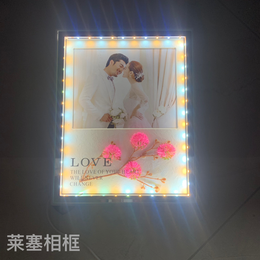 Roses without lights, single-color warm light, two-tone light, creative ornaments, home decoration handicrafts, photo frames Application Scenario