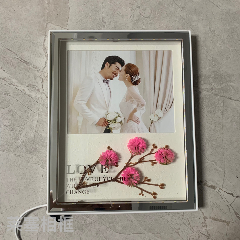 Roses without lights, single-color warm light, two-tone light, creative ornaments, home decoration handicrafts, photo frames Specification image